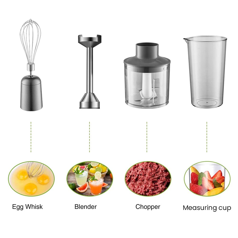 MIUI Hand Immersion Blender 1000W Powerful 4-in-1,Stainless Steel Stick Food Mixer,700ml Mixing Beaker,500ml Processor,Whisk MIUI Hand Immersion Blender 1000W Powerful 4-in-1,Stainless Steel Stick Food Mixer,700ml Mixing Beaker,500ml Processor,Whisk