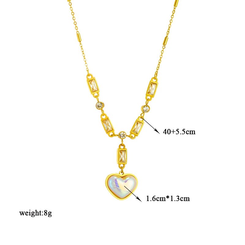 DIEYURO 316L Stainless Steel Butterfly Moon Lock Blue Eyes Pendant Necklace For Women New Multilayer Choker Chain Jewelry Gifts