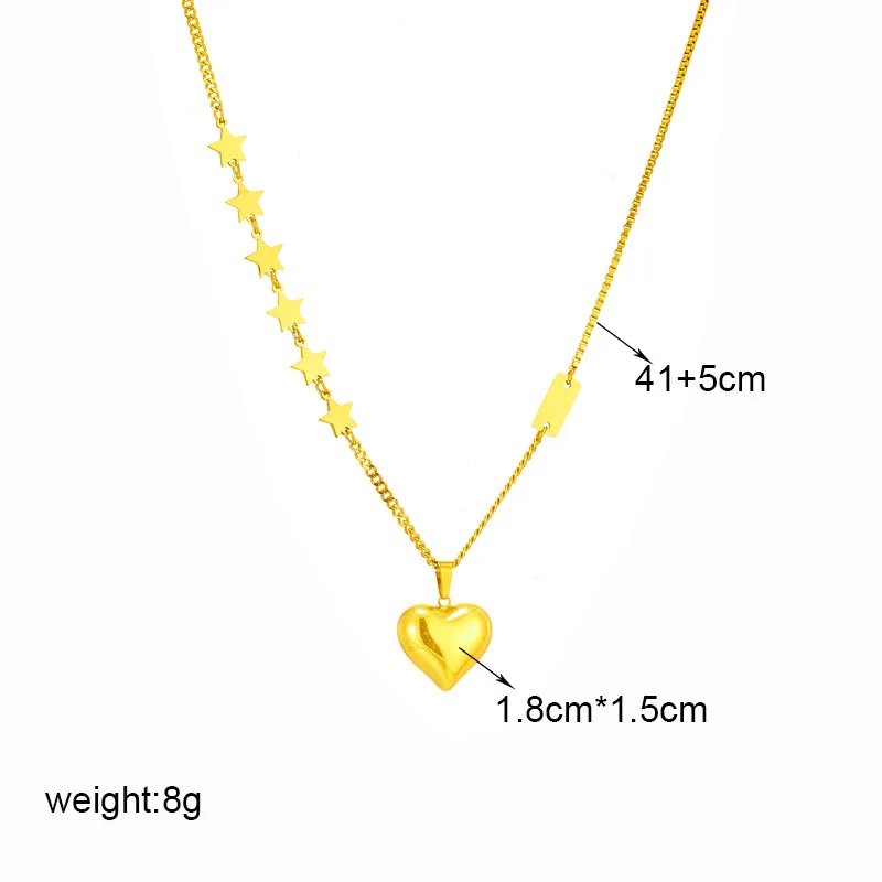 DIEYURO 316L Stainless Steel Butterfly Moon Lock Blue Eyes Pendant Necklace For Women New Multilayer Choker Chain Jewelry Gifts
