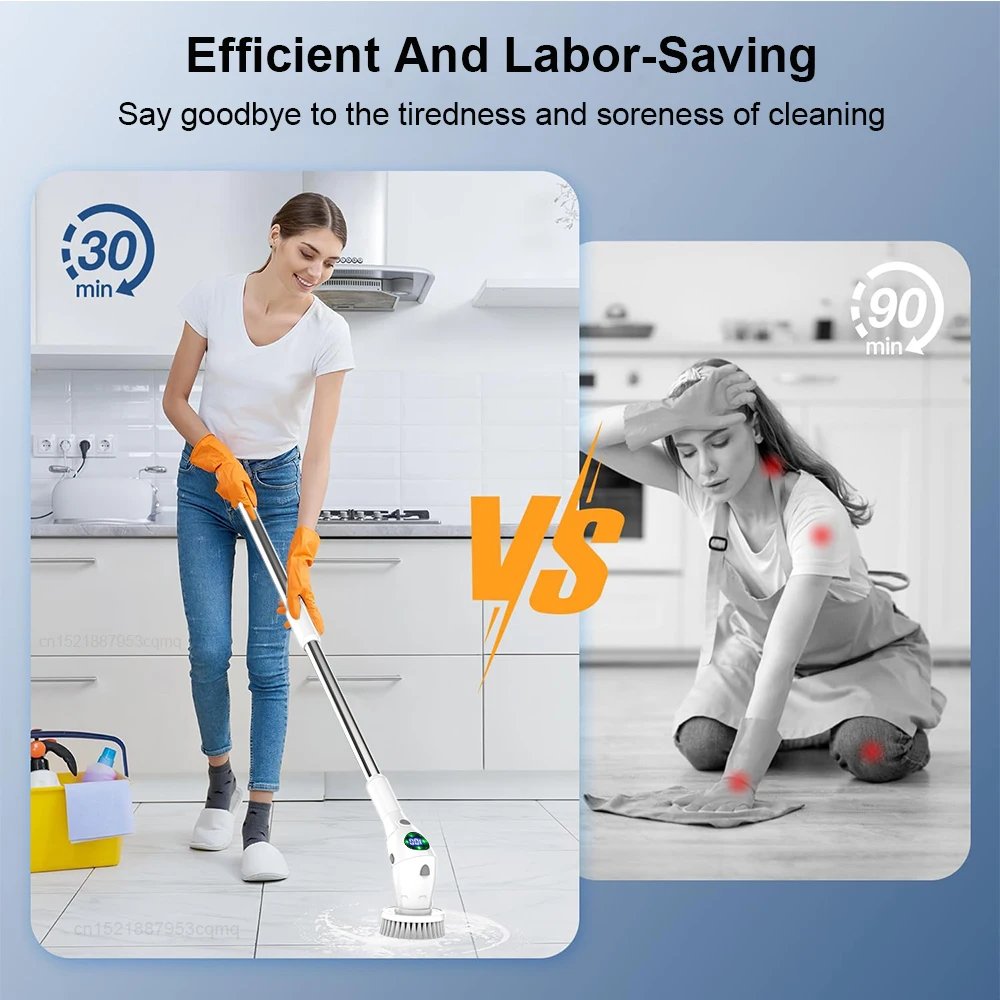 Electric Cleaning Brush 8 in 1 Multifunctional Household Wireless Rotatable Cleaning Brush For Bathroom Kitchen Windows Toilet Electric Cleaning Brush 8 in 1 Multifunctional Household Wireless Rotatable Cleaning Brush For Bathroom Kitchen Windows Toilet