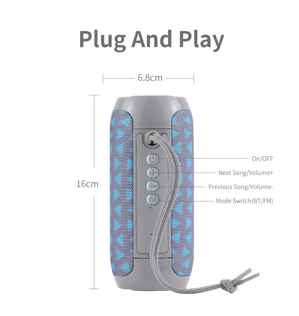 Bluetooth Speaker T&G TG117 Portable TWS Sound Box Waterproof Loudspeaker Outdoor Stereo Surround Speakers Support TF FM Radio Bluetooth Speaker T&G TG117 Portable TWS Sound Box Waterproof Loudspeaker Outdoor Stereo Surround Speakers Support TF FM Radio