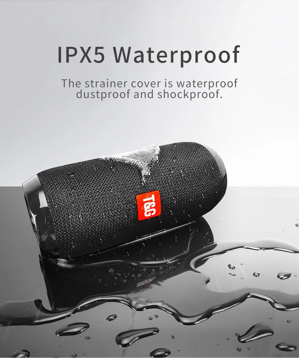 Bluetooth Speaker T&G TG117 Portable TWS Sound Box Waterproof Loudspeaker Outdoor Stereo Surround Speakers Support TF FM Radio Bluetooth Speaker T&G TG117 Portable TWS Sound Box Waterproof Loudspeaker Outdoor Stereo Surround Speakers Support TF FM Radio