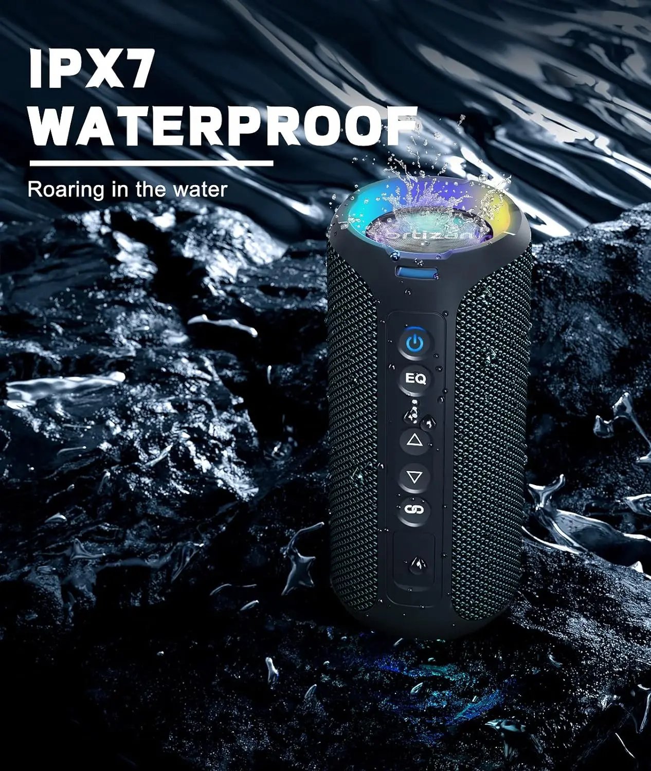 Ortizan X8 Pro Bluetooth Speaker Portable with 40W Stereo Sound,Rich Bass,IPX7 Waterproof, 30H Playtime, Mixed Color Lights,3 EQ Ortizan X8 Pro Bluetooth Speaker Portable with 40W Stereo Sound,Rich Bass,IPX7 Waterproof, 30H Playtime, Mixed Color Lights,3 EQ