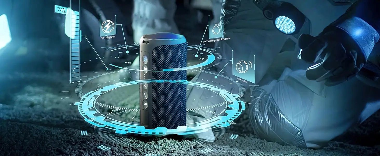Ortizan X8 Pro Bluetooth Speaker Portable with 40W Stereo Sound,Rich Bass,IPX7 Waterproof, 30H Playtime, Mixed Color Lights,3 EQ Ortizan X8 Pro Bluetooth Speaker Portable with 40W Stereo Sound,Rich Bass,IPX7 Waterproof, 30H Playtime, Mixed Color Lights,3 EQ