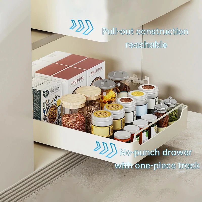 Kitchen Storage Rack Pull-out Kitchen Drawer Type Storage Tray Spice Box Storage Portable Rack Cabinets Organizer Household