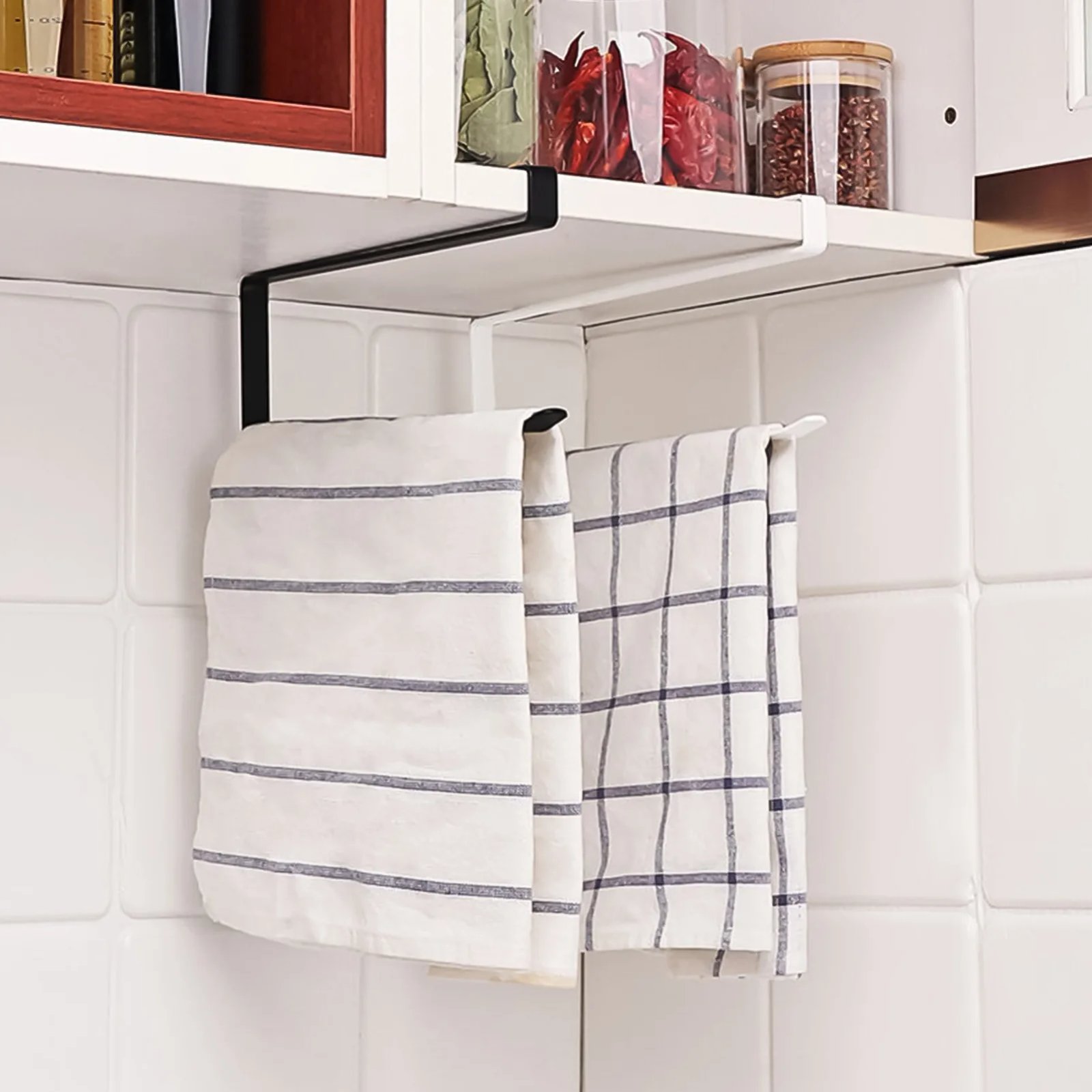 Kitchen Tissue Holder Punch-Free Paper Towel Holder Hanging Toilet Roll Paper Holder Towel Rack Bathroom Cabinet Door Hook Orga Kitchen Tissue Holder Punch-Free Paper Towel Holder Hanging Toilet Roll Paper Holder Towel Rack Bathroom Cabinet Door Hook Orga