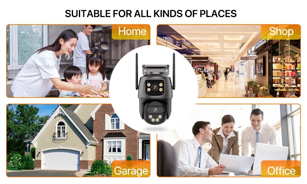 4K 8MP PTZ WIFI Camera Dual Lens Dual Screen IP Camera Outdoor 4MP HD Auto Tracking Security Protection CCTV Surveillance iCSee