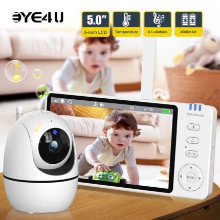 "5 Inch Video Baby Monitor with Camera for baby safety"