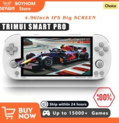 Handheld Game Console with 4.96-inch IPS Screen and RGB Lighting
