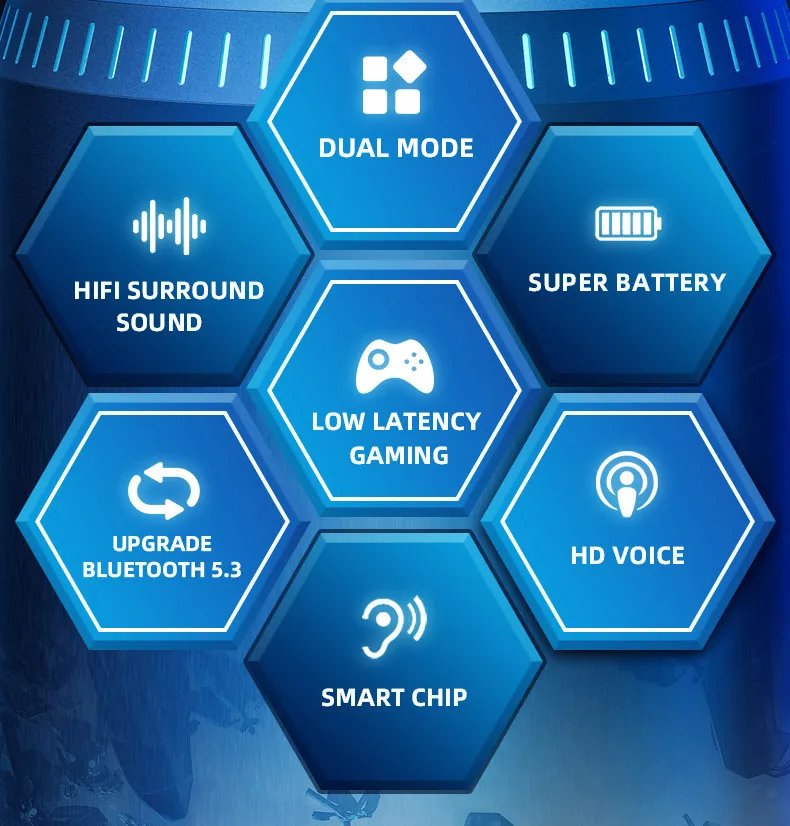 Lenovo GM2 Pro Wireless Headphones Touch Control Game Bluetooth Earphones Noise Reduction HiFi Stereo Music Sport Earbuds Choice