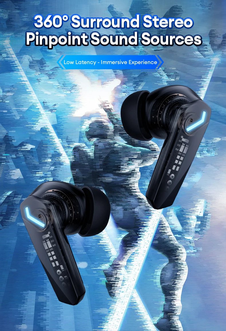 Lenovo GM2 Pro Wireless Headphones Touch Control Game Bluetooth Earphones Noise Reduction HiFi Stereo Music Sport Earbuds Choice