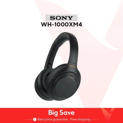 Sony WH-1000XM4 Wireless Noise Cancelling Headphones with Built-in Microphone
