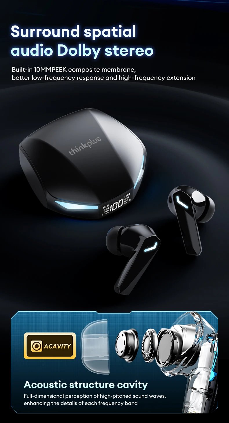 New Lenovo XT53 Wireless Bluetooth 5.4 Earphones LED Digital Display Waterproof Earbuds Noise Cancelling HD Voice Gaming Headset New Lenovo XT53 Wireless Bluetooth 5.4 Earphones LED Digital Display Waterproof Earbuds Noise Cancelling HD Voice Gaming Headset