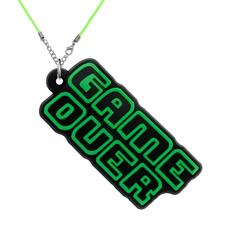1/20pcs Gamepad PVC Necklace Retro Game Cartridge Handset Necklace Chain White Black Controller Pendant Chain Gifts for Women