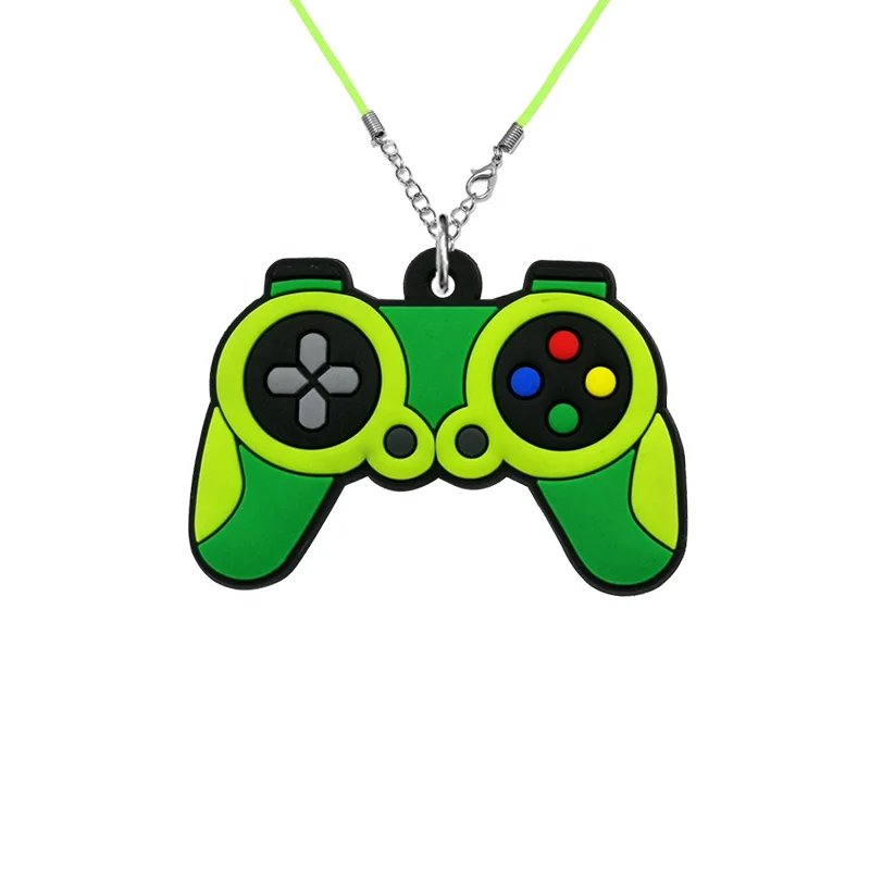 1/20pcs Gamepad PVC Necklace Retro Game Cartridge Handset Necklace Chain White Black Controller Pendant Chain Gifts for Women