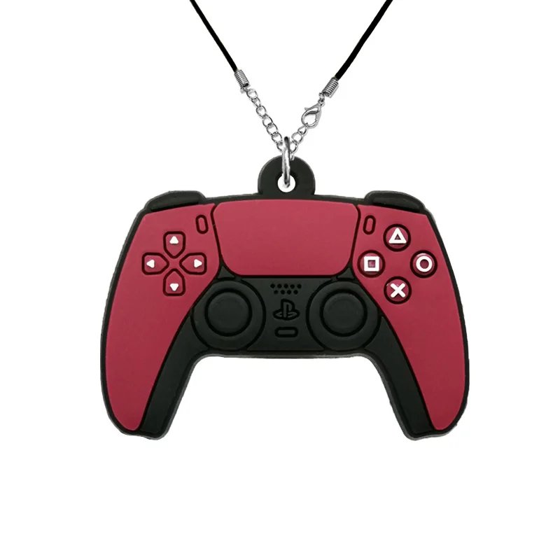 1/20pcs Gamepad PVC Necklace Retro Game Cartridge Handset Necklace Chain White Black Controller Pendant Chain Gifts for Women