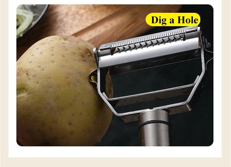 Multifunctional Stainless Steel Kitchen Peeler Fruit Vegetable Potato Carrot Cucumber Grater Julienne Durable Vegetable Slicer