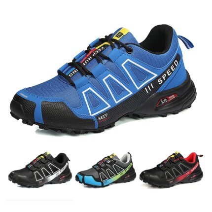 "Men's Waterproof Hiking Shoes Outdoor Trainers Anti-Slip Climbing Sneakers"