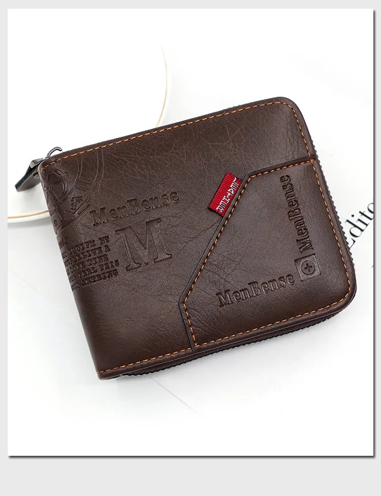 New Men Zipper Wallets Short Card Holder Vintage Male Wallet High Quality PU Leather Classic Coin Pocket Wallet For Boys New Men Zipper Wallets Short Card Holder Vintage Male Wallet High Quality PU Leather Classic Coin Pocket Wallet For Boys