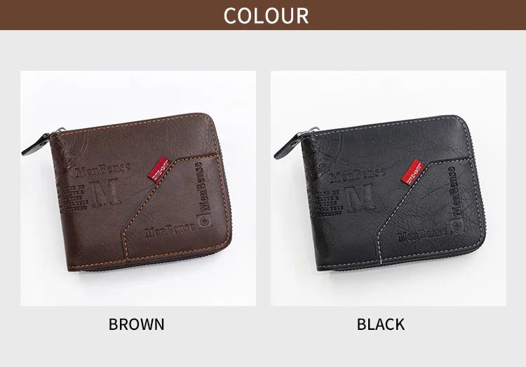 New Men Zipper Wallets Short Card Holder Vintage Male Wallet High Quality PU Leather Classic Coin Pocket Wallet For Boys New Men Zipper Wallets Short Card Holder Vintage Male Wallet High Quality PU Leather Classic Coin Pocket Wallet For Boys