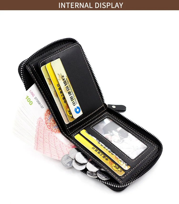 New Men Zipper Wallets Short Card Holder Vintage Male Wallet High Quality PU Leather Classic Coin Pocket Wallet For Boys New Men Zipper Wallets Short Card Holder Vintage Male Wallet High Quality PU Leather Classic Coin Pocket Wallet For Boys