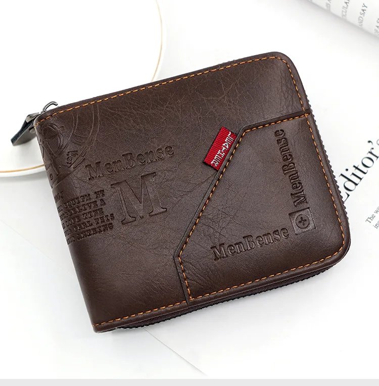 New Men Zipper Wallets Short Card Holder Vintage Male Wallet High Quality PU Leather Classic Coin Pocket Wallet For Boys New Men Zipper Wallets Short Card Holder Vintage Male Wallet High Quality PU Leather Classic Coin Pocket Wallet For Boys