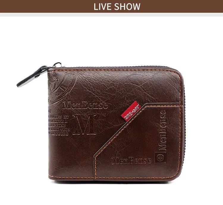 New Men Zipper Wallets Short Card Holder Vintage Male Wallet High Quality PU Leather Classic Coin Pocket Wallet For Boys New Men Zipper Wallets Short Card Holder Vintage Male Wallet High Quality PU Leather Classic Coin Pocket Wallet For Boys