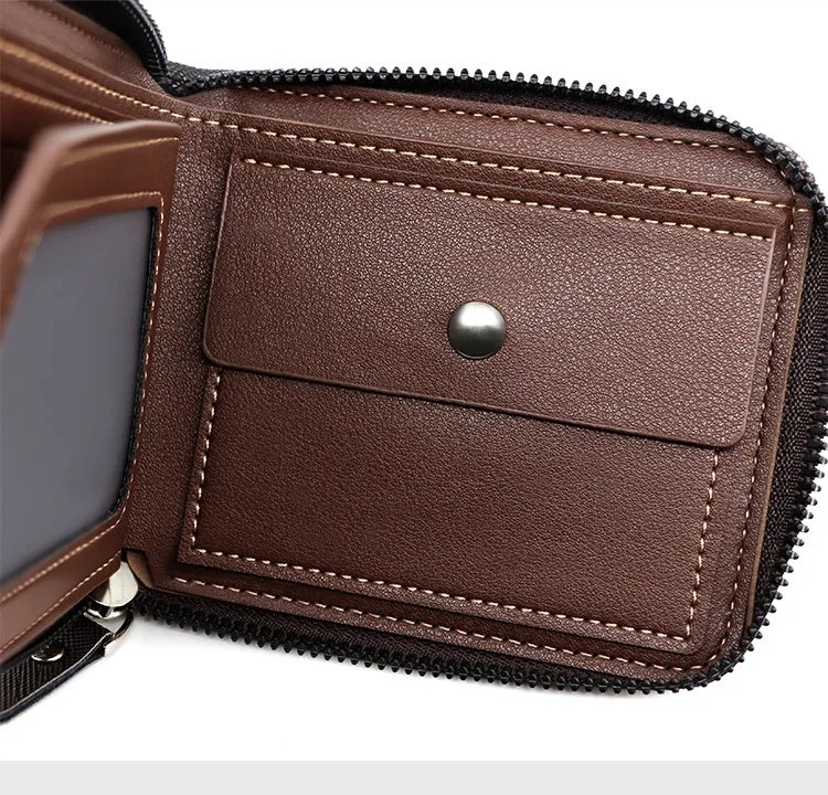 New Men Zipper Wallets Short Card Holder Vintage Male Wallet High Quality PU Leather Classic Coin Pocket Wallet For Boys New Men Zipper Wallets Short Card Holder Vintage Male Wallet High Quality PU Leather Classic Coin Pocket Wallet For Boys