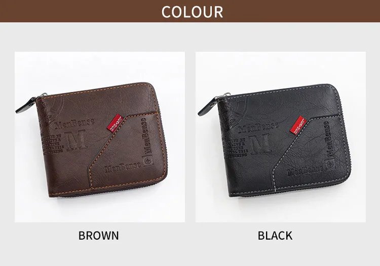 New Men Zipper Wallets Short Card Holder Vintage Male Wallet High Quality PU Leather Classic Coin Pocket Wallet For Boys New Men Zipper Wallets Short Card Holder Vintage Male Wallet High Quality PU Leather Classic Coin Pocket Wallet For Boys