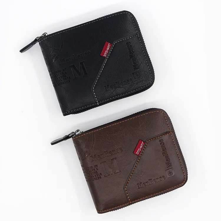 New Men Zipper Wallets Short Card Holder Vintage Male Wallet High Quality PU Leather Classic Coin Pocket Wallet For Boys New Men Zipper Wallets Short Card Holder Vintage Male Wallet High Quality PU Leather Classic Coin Pocket Wallet For Boys