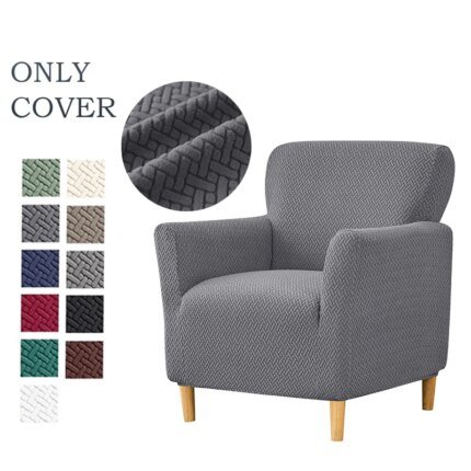 "Jacquard Club Tub Sofa Cover Elastic Single Armchair Slipcover Stretch Spandex Chair Cover"