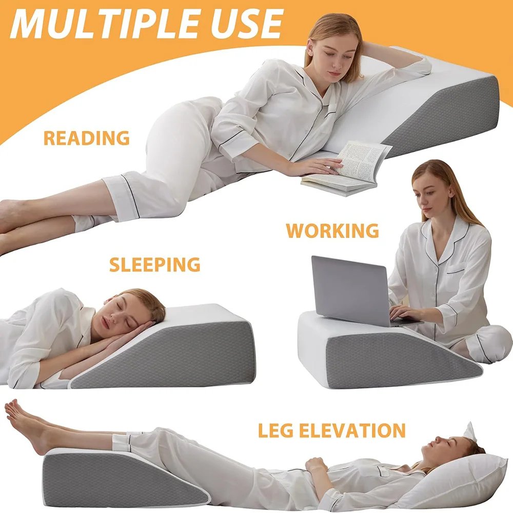Leg Pillow, 8inch Leg Elevating Pillow for Legs,Rest, Sleeping,Leg Wedge Pillow for Side Sleeping, Memory Foam Leg Wedge Pillow Leg Pillow, 8inch Leg Elevating Pillow for Legs,Rest, Sleeping,Leg Wedge Pillow for Side Sleeping, Memory Foam Leg Wedge Pillow