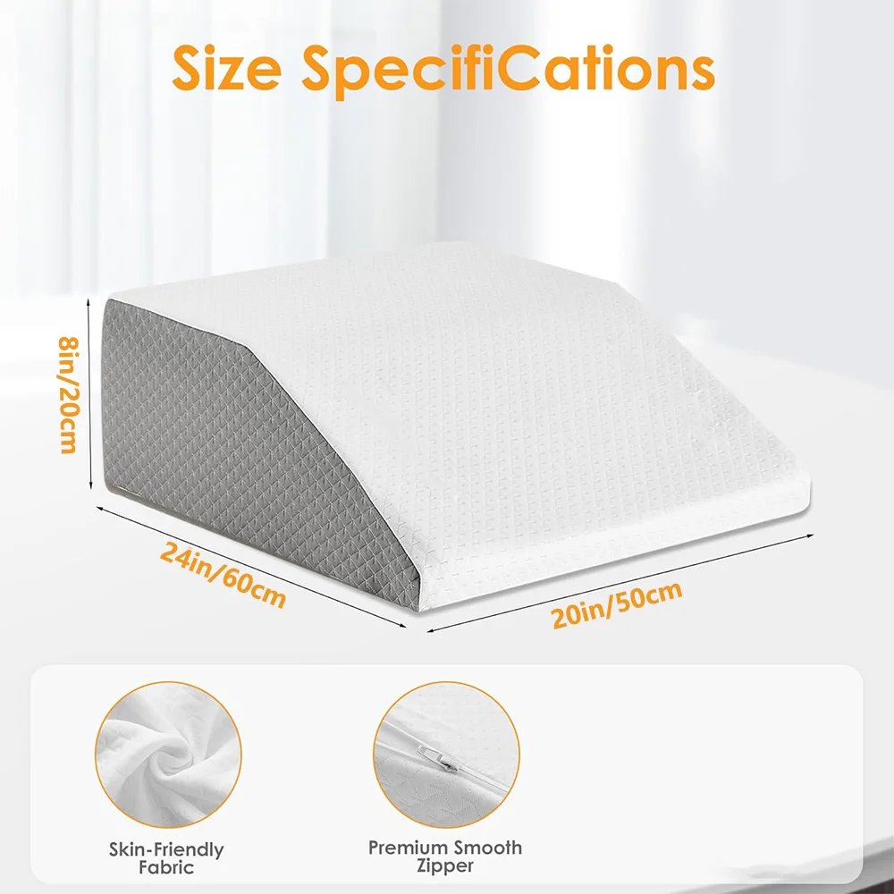 Leg Pillow, 8inch Leg Elevating Pillow for Legs,Rest, Sleeping,Leg Wedge Pillow for Side Sleeping, Memory Foam Leg Wedge Pillow Leg Pillow, 8inch Leg Elevating Pillow for Legs,Rest, Sleeping,Leg Wedge Pillow for Side Sleeping, Memory Foam Leg Wedge Pillow