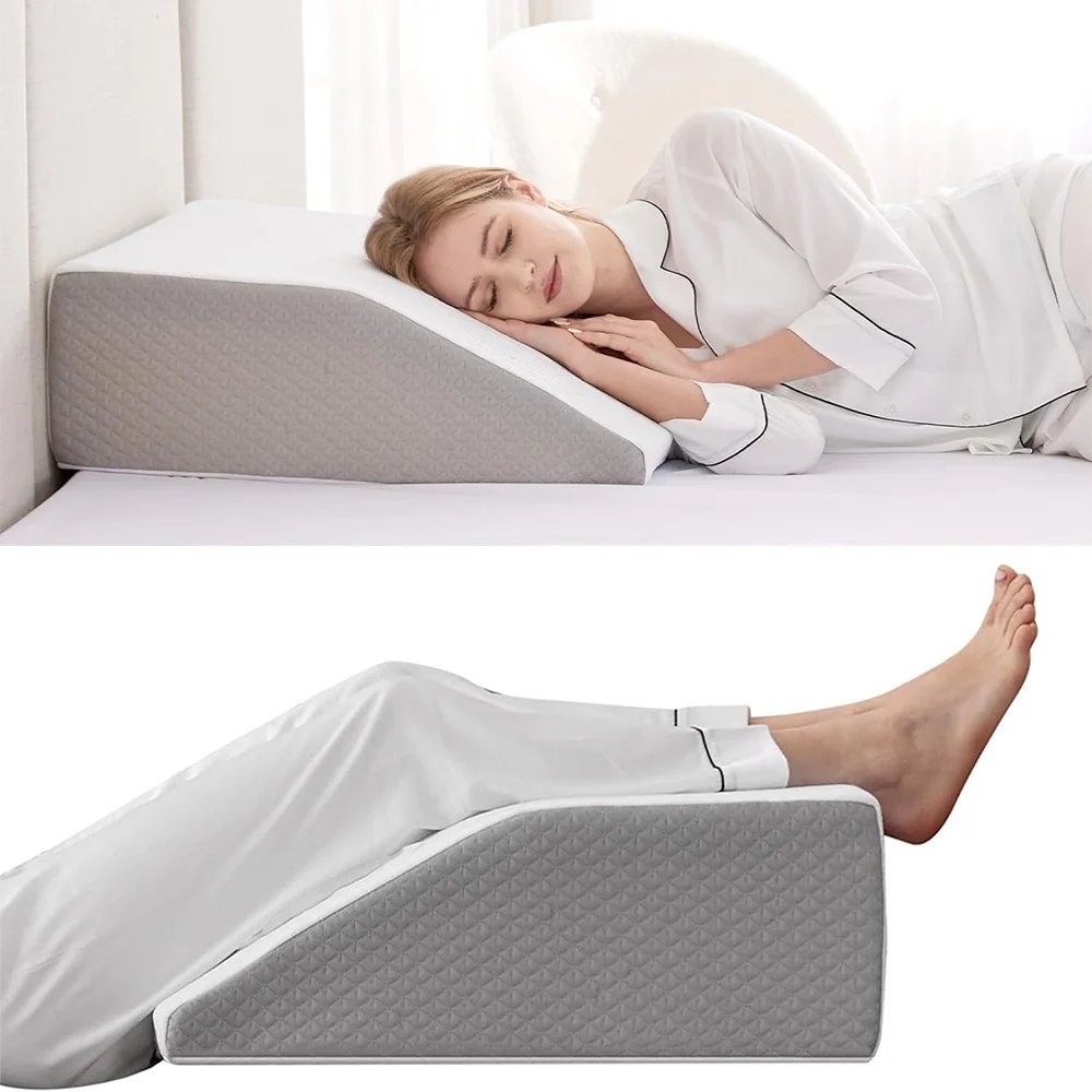 Leg Pillow, 8inch Leg Elevating Pillow for Legs,Rest, Sleeping,Leg Wedge Pillow for Side Sleeping, Memory Foam Leg Wedge Pillow Leg Pillow, 8inch Leg Elevating Pillow for Legs,Rest, Sleeping,Leg Wedge Pillow for Side Sleeping, Memory Foam Leg Wedge Pillow