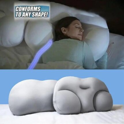 Egg-Shaped Cloud Pillow – 3D Ergonomic Memory Foam Sleeping Pillow for Neck and Back Support