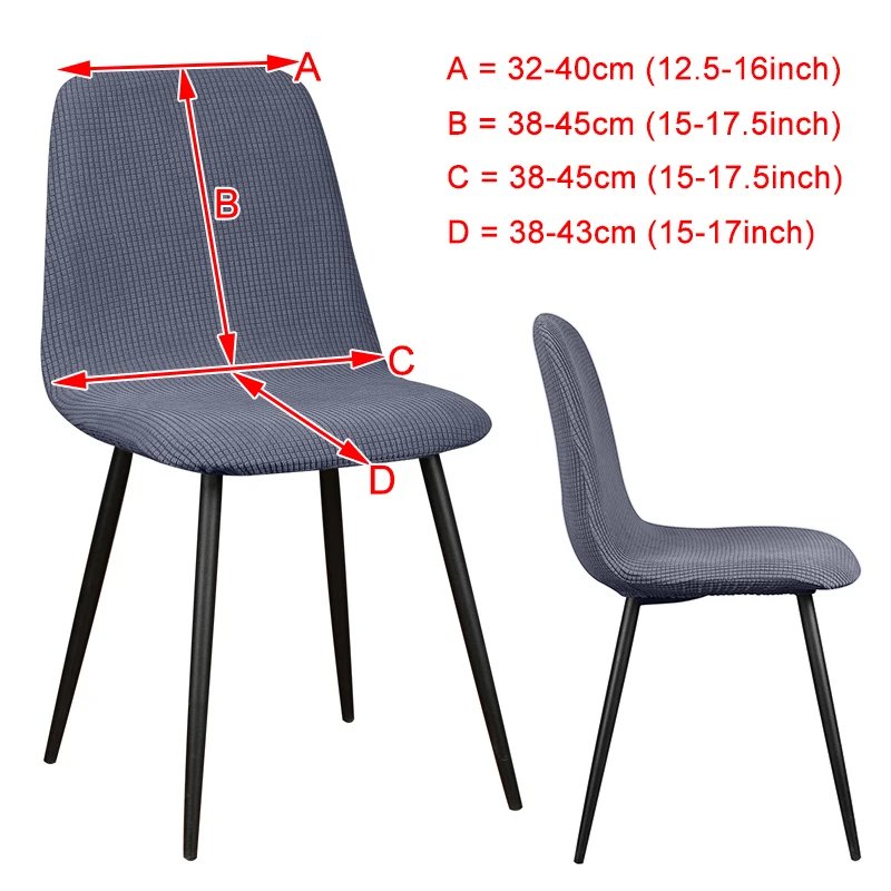 1/2/4/6 Velvet Short Back Chair Cover Stretch Slipcovers Elastic Seat Chair Covers Dining Room Bar Office Party Banquate