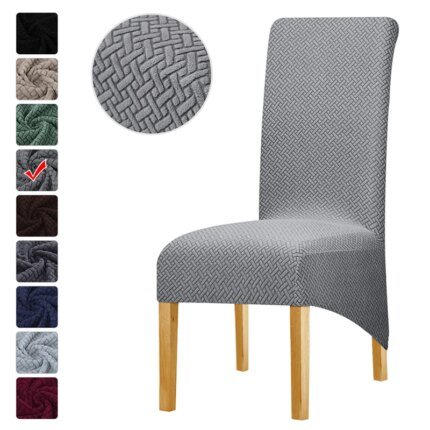 "Polar Fleece Chair Cover for XL Long Back Wedding & Dining Chairs"