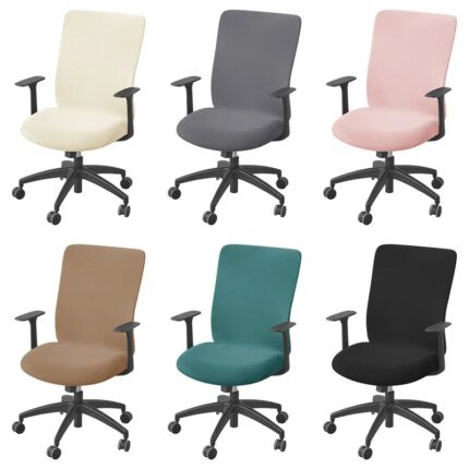 Premium Stretch Spandex Office Chair Cover – Universal Rotating Computer Chair Slipcover