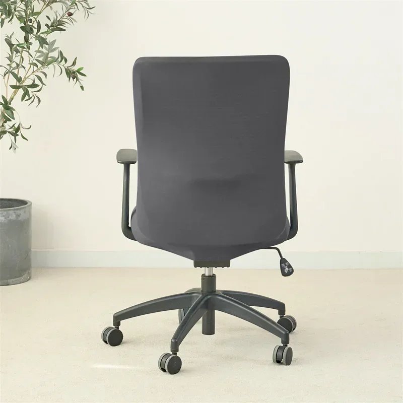 1PC Solid Color Office Armchair Cover Stretch Spandex Computer Chair Covers Lift Rotating Chair Case Funda Silla Escritorio