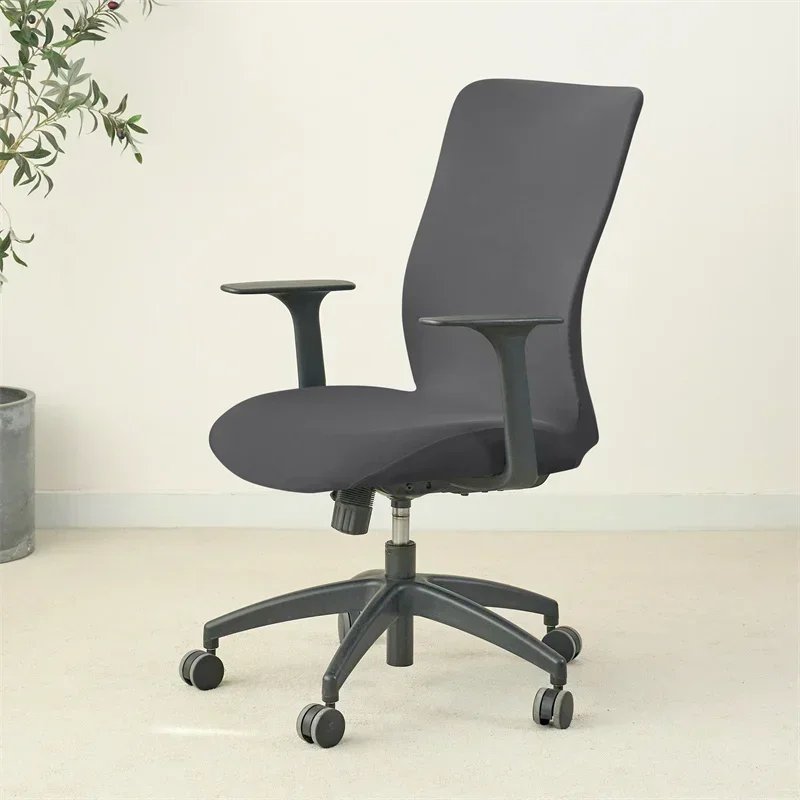 1PC Solid Color Office Armchair Cover Stretch Spandex Computer Chair Covers Lift Rotating Chair Case Funda Silla Escritorio