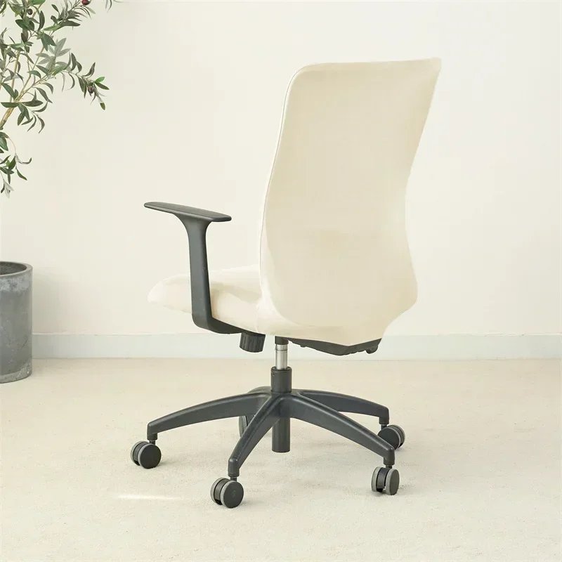 1PC Solid Color Office Armchair Cover Stretch Spandex Computer Chair Covers Lift Rotating Chair Case Funda Silla Escritorio