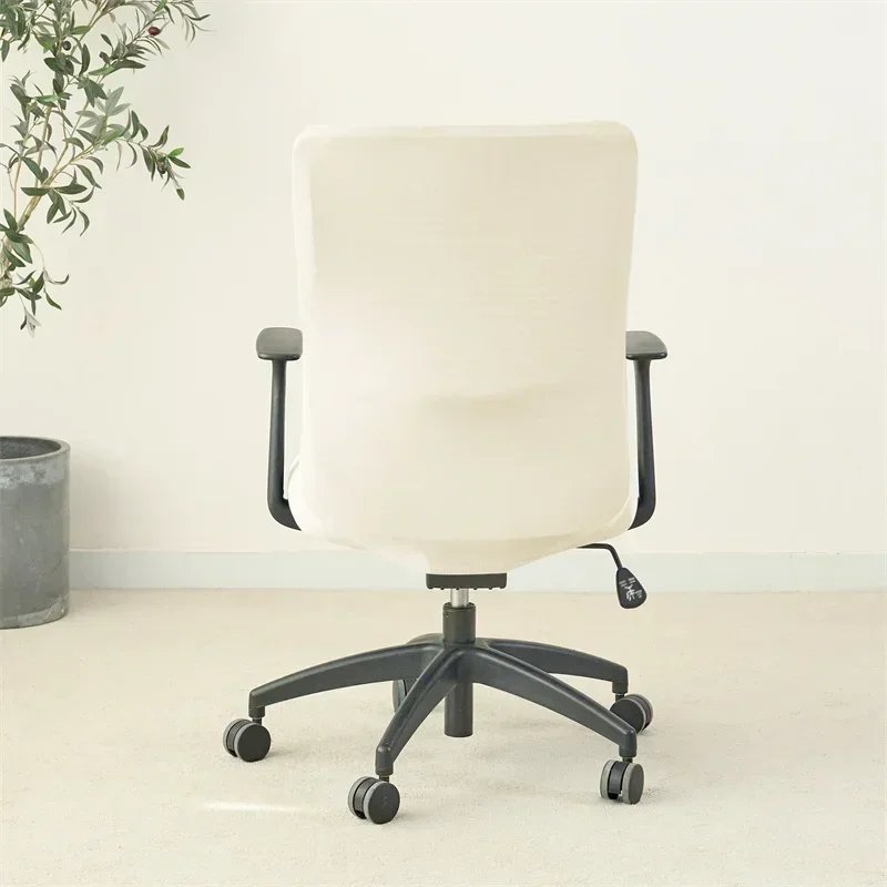 1PC Solid Color Office Armchair Cover Stretch Spandex Computer Chair Covers Lift Rotating Chair Case Funda Silla Escritorio