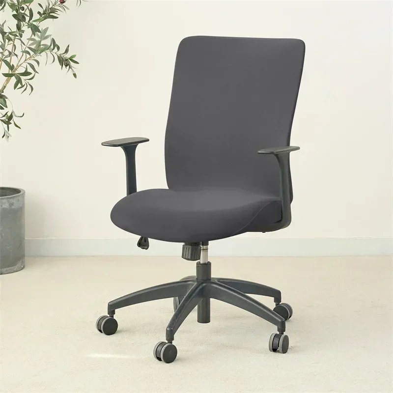 1PC Solid Color Office Armchair Cover Stretch Spandex Computer Chair Covers Lift Rotating Chair Case Funda Silla Escritorio