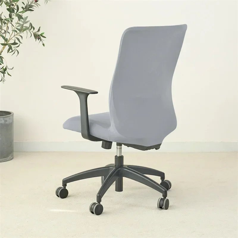 1PC Solid Color Office Armchair Cover Stretch Spandex Computer Chair Covers Lift Rotating Chair Case Funda Silla Escritorio