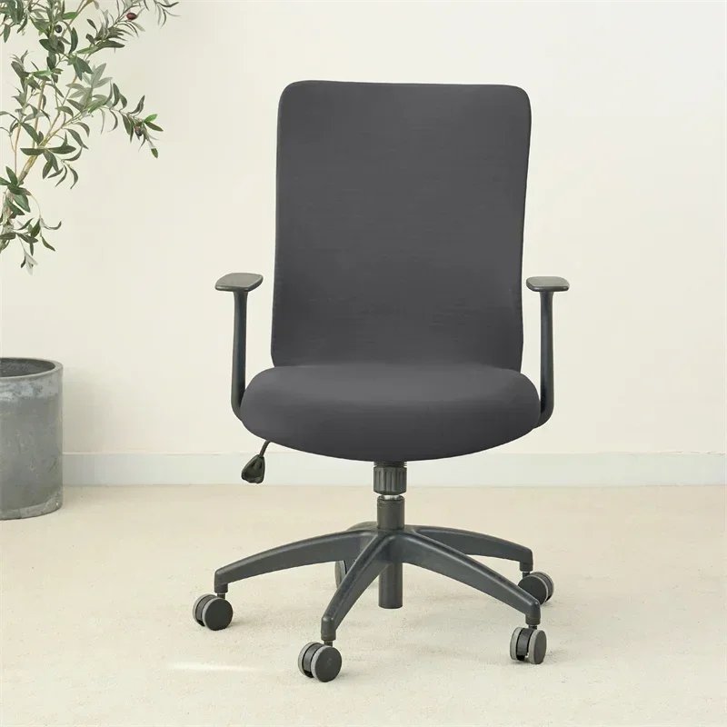 1PC Solid Color Office Armchair Cover Stretch Spandex Computer Chair Covers Lift Rotating Chair Case Funda Silla Escritorio
