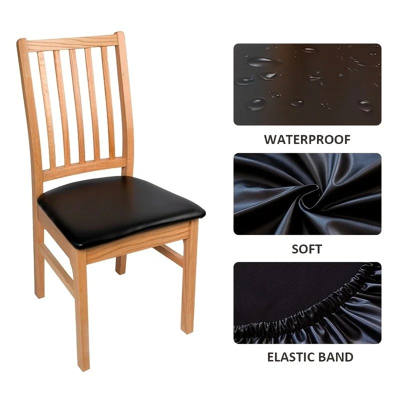 PU Waterproof Chair Cushion Cover For Kitchen Dining Room Leather Seat Cover Dining Room Chair Seat Cushion Cover PU Waterproof Chair Cushion Cover For Kitchen Dining Room Leather Seat Cover Dining Room Chair Seat Cushion Cover