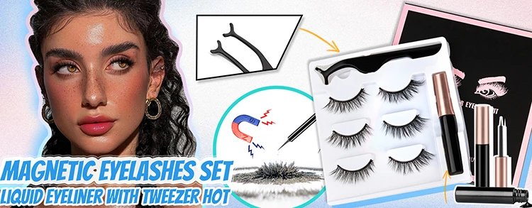 Hot 1 Pair Magnetic Eyelashes Handmade Fluffy Faux Mink Lashes Reusable Natural False Eyelashes and Magnetic Tweezers Set Makeup Hot 1 Pair Magnetic Eyelashes Handmade Fluffy Faux Mink Lashes Reusable Natural False Eyelashes and Magnetic Tweezers Set Makeup