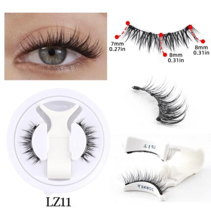 👉 Magnetic Eyelashes Set with fluffy faux mink lashes, reusable false eyelashes, and magnetic tweezers for effortless eye makeup