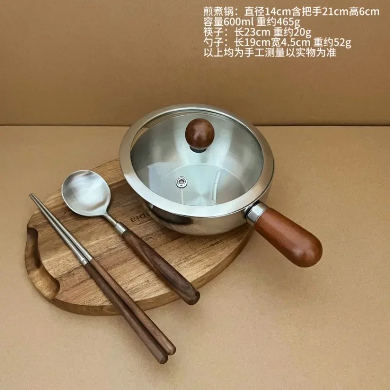304 Walnut single handle bowl uncoated soup bowl instant noodles Luosifen yogurt home salad baking rice bowl with handle 304 Walnut single handle bowl uncoated soup bowl instant noodles Luosifen yogurt home salad baking rice bowl with handle