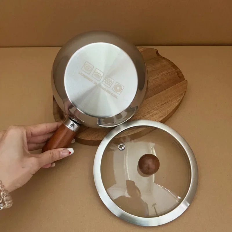 304 Walnut single handle bowl uncoated soup bowl instant noodles Luosifen yogurt home salad baking rice bowl with handle 304 Walnut single handle bowl uncoated soup bowl instant noodles Luosifen yogurt home salad baking rice bowl with handle